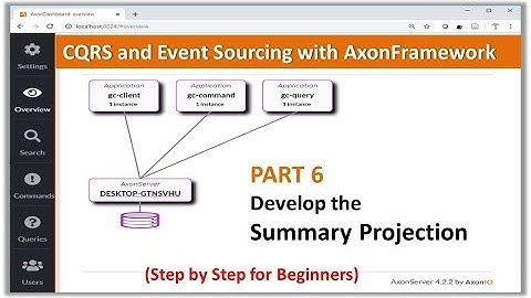 CQRS With Axon Tutorial – Part 6 – Build the Summary Projection