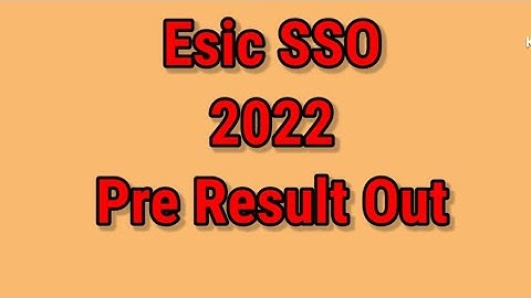 ESIC SSO PRE RESULT OUT/@TheBankersChoice16/#esic #esicsso #esicrecruitment2022