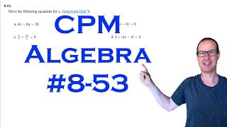 CPM Algebra Chapter 8 Problem 53