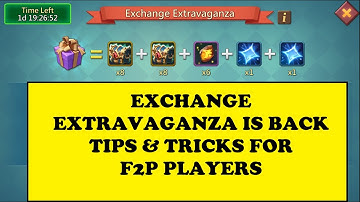Lords Mobile - EXCHANGE EXTRAVAGANZA - MAY 19 2024 - TIPS & TRICKS FOR F2P PLAYERS