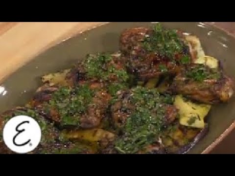 Grilled Lemon, Rosemary and Balsamic Chicken Thighs with Grilled Vegetables| Emeril Lagasse