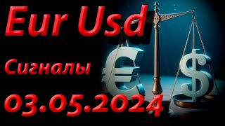 Eur Usd, Сигнал 03.05.2024. Прогноз форекс. Трейдинг, торговые рекомендации.