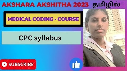 Medical coding /CPC syllabus for beginner and experienced 2023_in Tamil