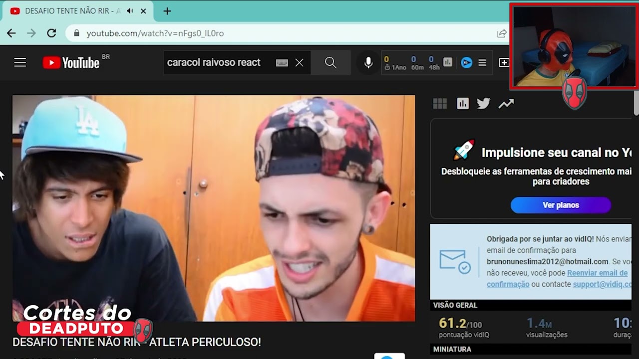 DEADPUTO REAGE: DESAFIO TENTE NÃO RIR FT. CARACOL RAIVOSO E LUSQUINHA (