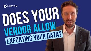 Does Your Vendor Allow Exporting Your Data?