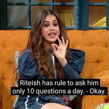 Riteish Strict Rules For Genelia & Kids |10 Questions A Day Only