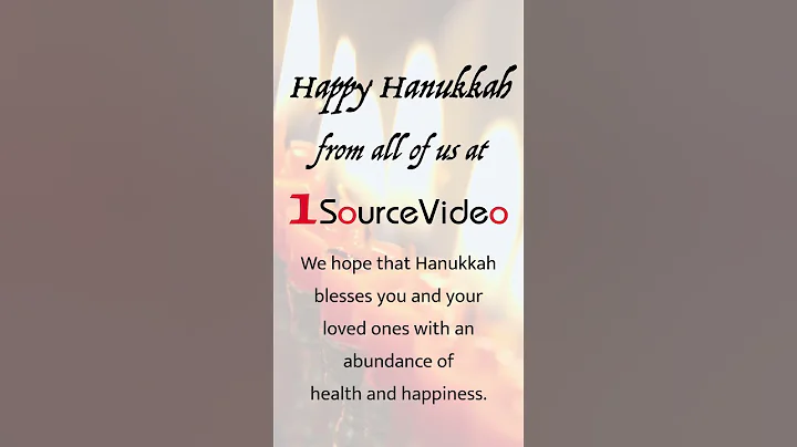 Have A Happy Hanukkah, From All Of Us At 1SourceVideo!