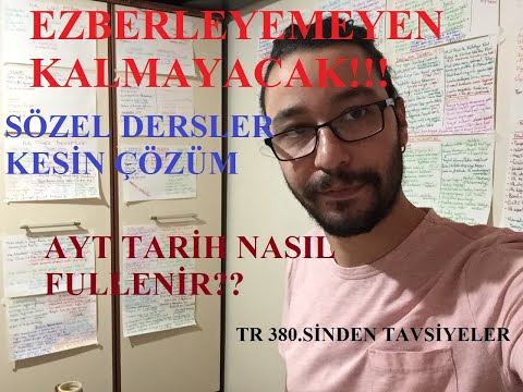 YKS için Sözel Dersler Nasıl Çalışılmalı? AYT TARİH Nasıl Çalışılmalı?