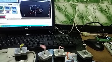 CNC stepper motor trial run with CAM