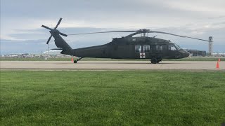 Planespotting at MKE! Suprise UH60 out of Gary, IN (5/7/24) #aviation #aircraftspotting #mke #uh60