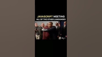 JavaScript boshqa dasturlash tili hamda frameworklar bilan uchrashganda 😅  #javascript #js #likes