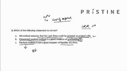CFA Tutorial: Corporate Finance (IRR: Internal Rate of Return Method)
