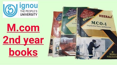 M.com second year syllabus and books