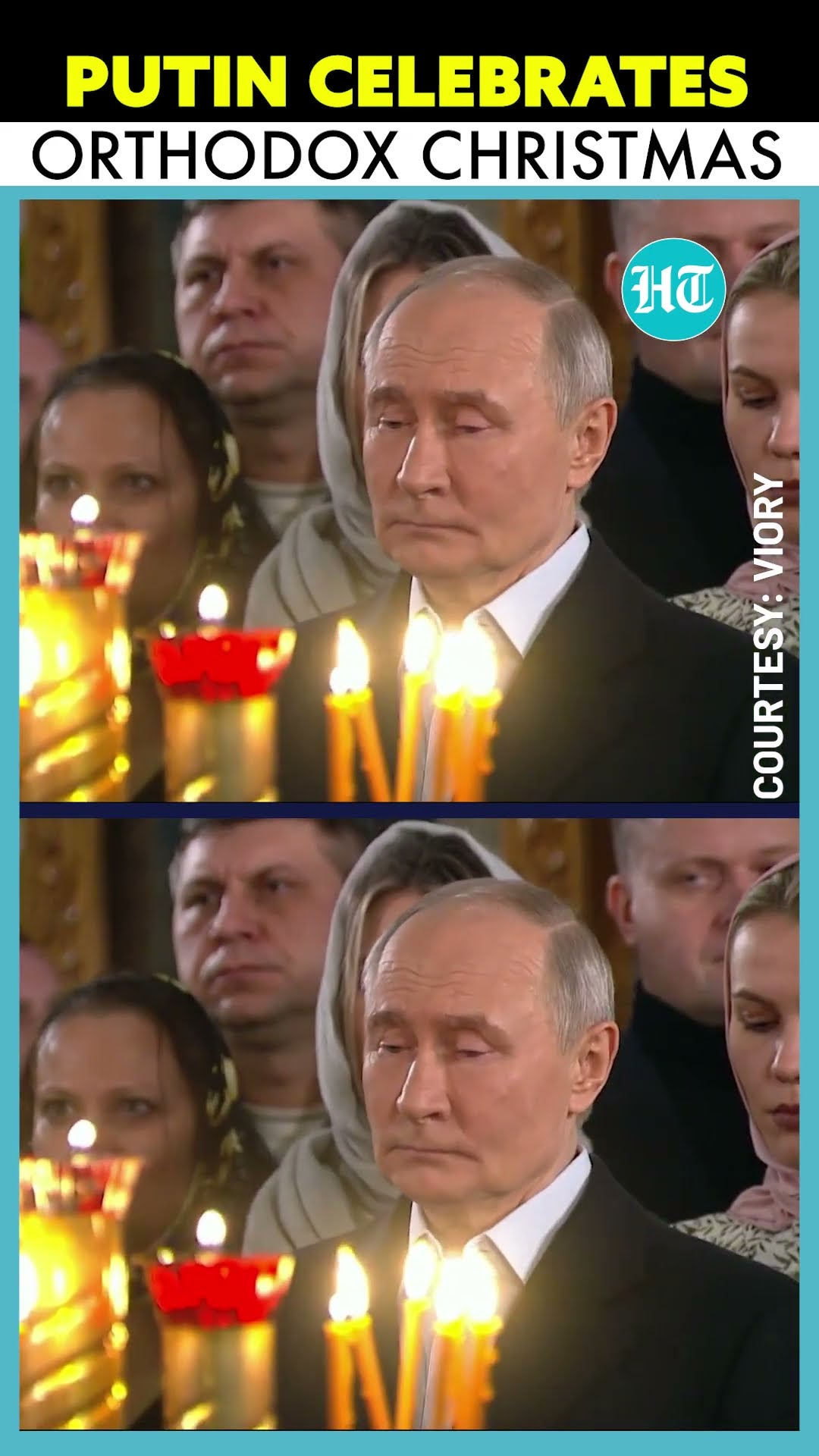 Russia President Vladimir Putin Attends Orthodox Christmas Service At St George Cathedral, Moscow