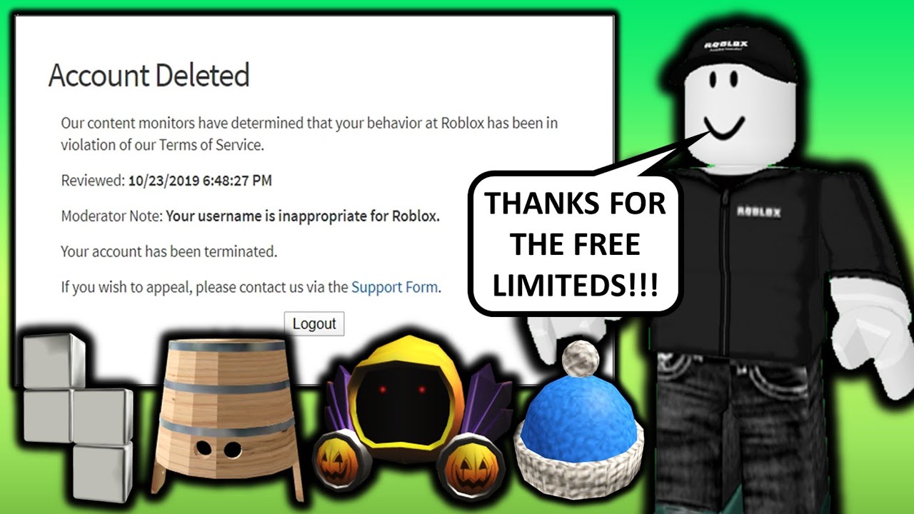 Old Roblox accounts getting hacked? And limited items sold? 