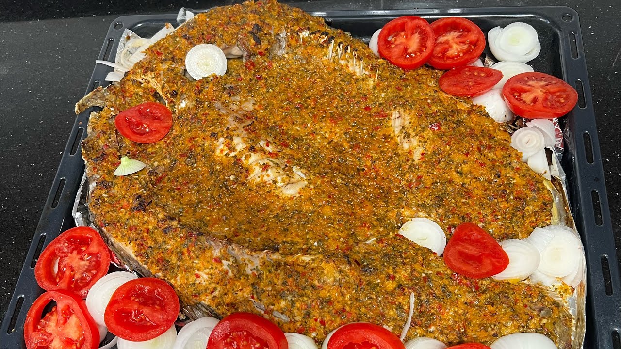 سمك مشوي بالفرن مع اطيب تتبيله
