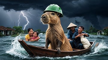 Capybara Cứu dân làng mùa lũ....