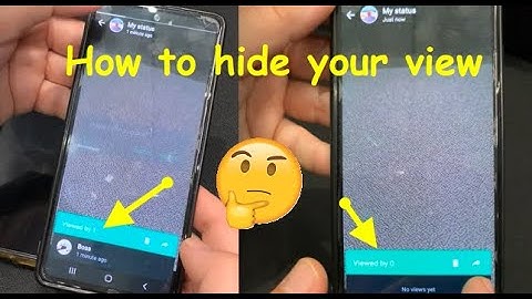 How to hide your view on others