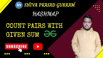 Lecture 1: Count Pairs With Given Sum | SPG | Java