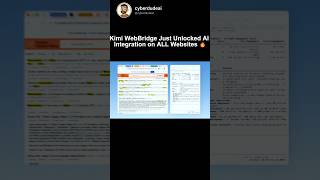 "Kimi WebBridge Just Unlocked AI Integration on ALL Websites"! 🔥 #shorts #ai #kimi