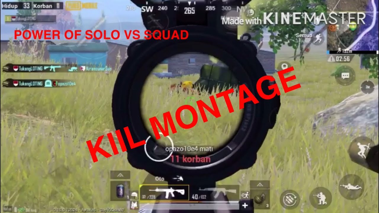 PUBGM best gameplay montage solo vs squad in pubg mobile - YouTube
