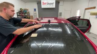 Wet Shrink Window Tint On A Rear Windshield Gl