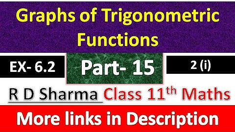 Graphs of Trigonometric Functions | Class 11th Maths R D Sharma Solution |  Chapter 6 | Part 15
