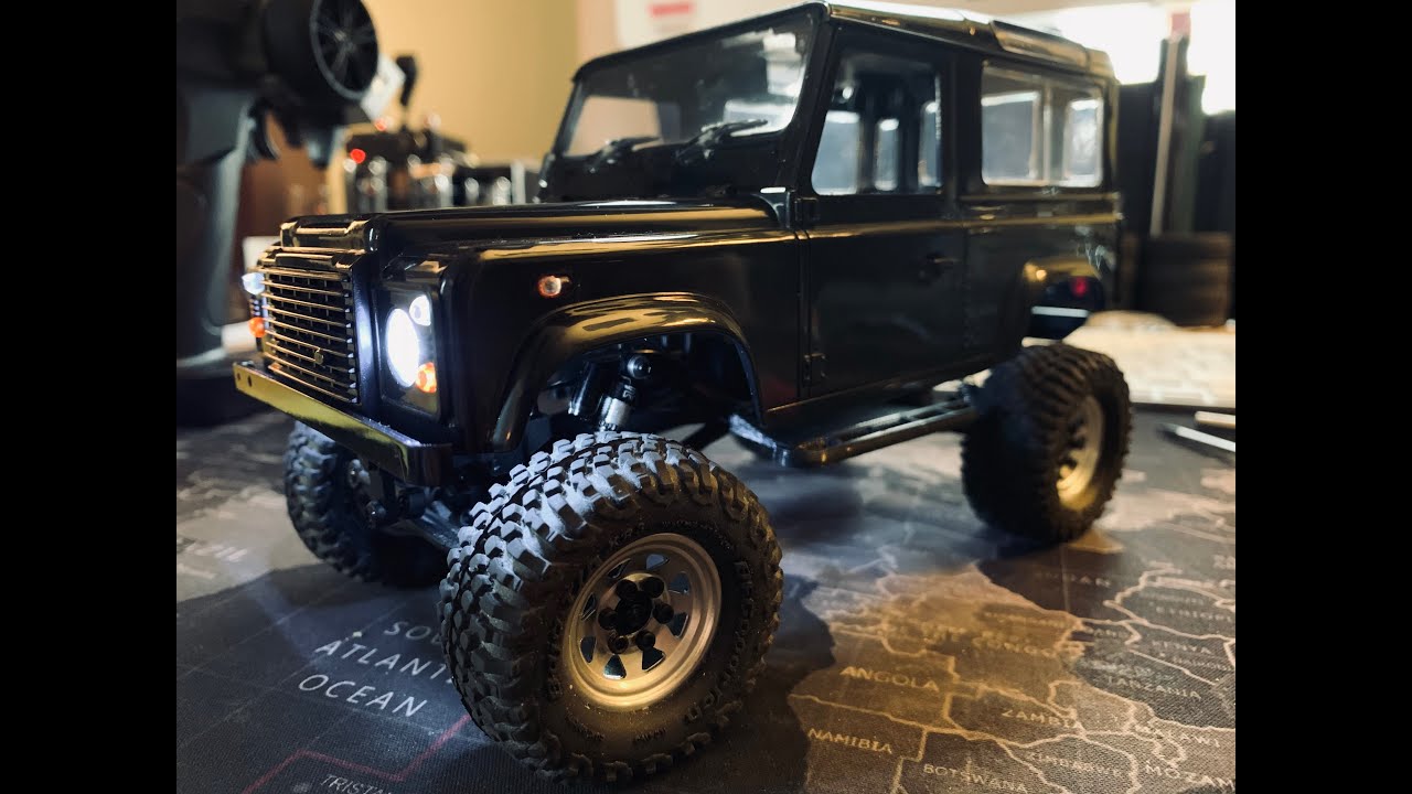 Mounting an RC4WD Gelande II 1/18 Defender D90 Body on SCX24 Chevy