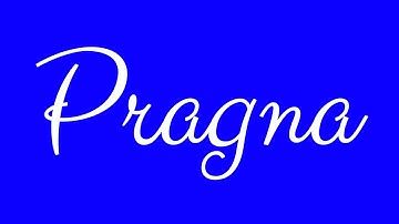 Learn how to Sign the Name Pragna Stylishly in Cursive Writing
