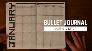 BULLET JOURNAL :: 2026년 1월 셋업 (시작 달력, 목표, 한 줄 먼슬리, 가계부, 먼슬리)