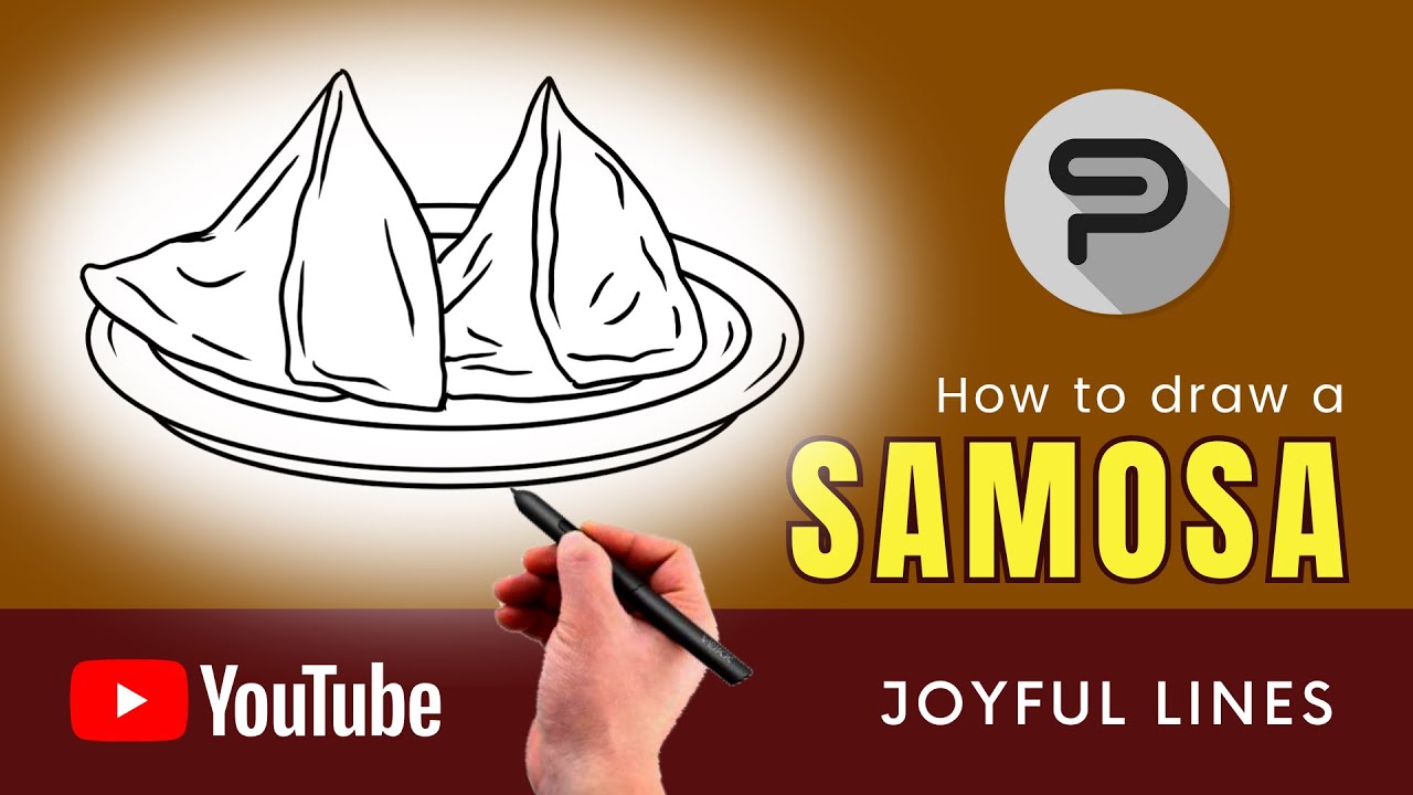 How to draw a SAMOSA - Joyful Lines | Clip Studio Paint | Yellob - YouTube