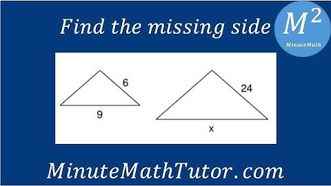 Find the missing side of the triangle ∆9,6 ∆x,24