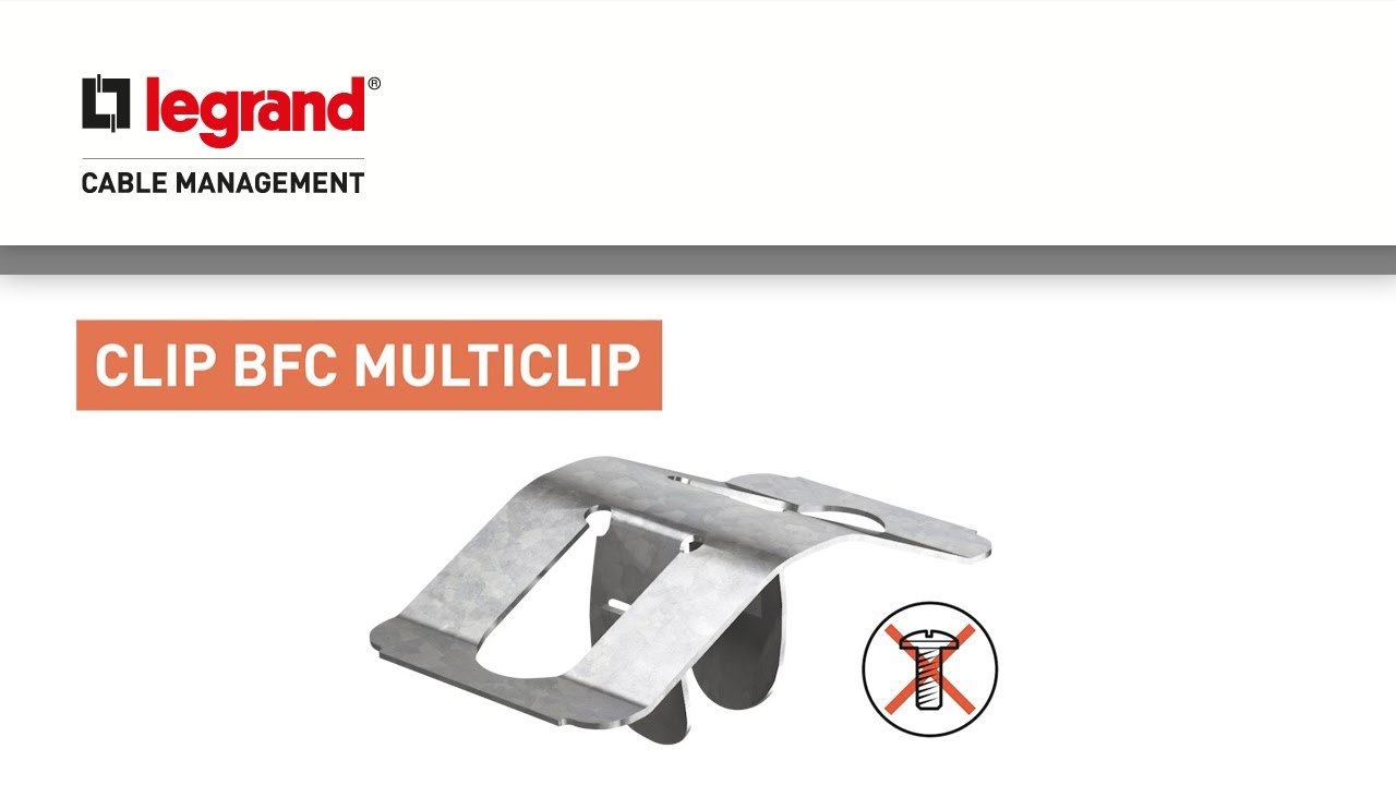 Clips BFC pour chemin de câbles Legrand perforé P31 pour installations électriques