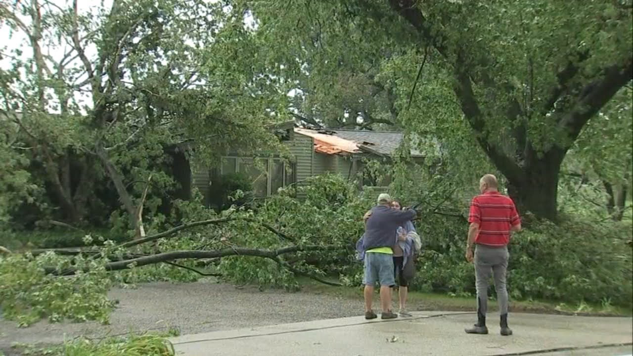 Tornado sends home's roof crashing down in Burlington YouTube
