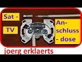 Sat TV -Sat Anschlussdose anschließen Antennensteckdose installieren TV Dose Fernsehdose Tutorial150