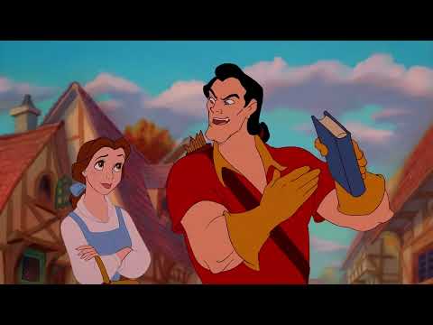 Gaston and Belle street scene
