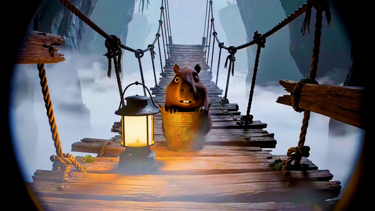 Capybara Guides Lost Hedgehog Through Fog | Calm Animal Rescue Story