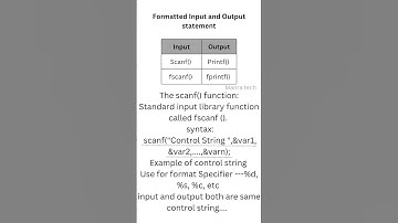 formatted Input and output statement in c programming language#programminginc #programminglanguage