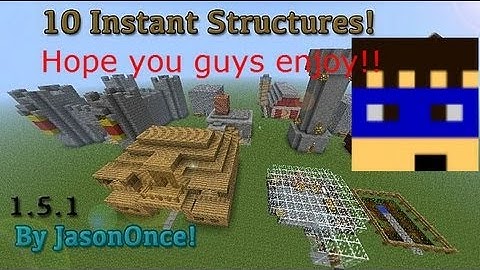 Sagg8181 reviews the instant structures mod for minecraft 1.5.2!!