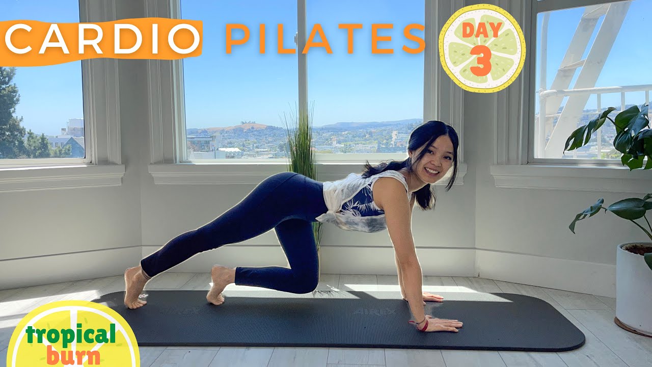TROPICAL BURN 🔥 CARDIO PILATES WORKOUT || Day 3 🍍 30 Days of Pilates Series