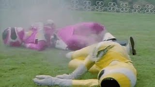 Ryona yellow and pink tortured and injured  Denji Sentai Megaranger