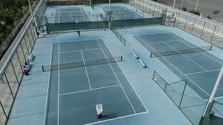 Drone View: Acemate Real-Time Tennis Rally in Action Drone View: Acemate Real-Time Tennis Rally in Action