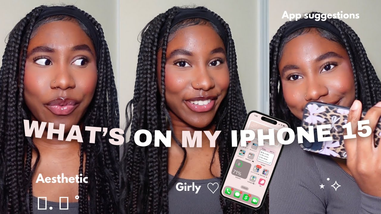 What's on my iPhone 15 2025: Pink girly aesthetic, fav apps, widget customizations & more!!