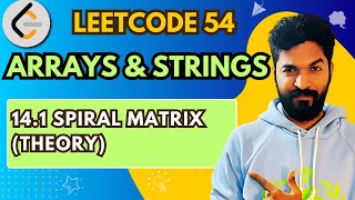 54.1 Spiral Matrix (Theory) | #14 | Array And String Playlist | #leetcode #dsa