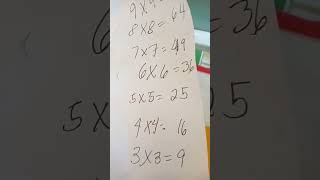 nine multiplied by nine equals eighty one