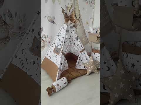 Вігвам Ловець снів БОН БОН  + кошик для іграшок + підвісна гойдалка. Повний комплект !, видео 1