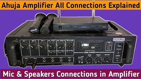 Ahuja Mic Amplifier Speaker Setup & Installation | Battery Connections | Cordless Mic Connections