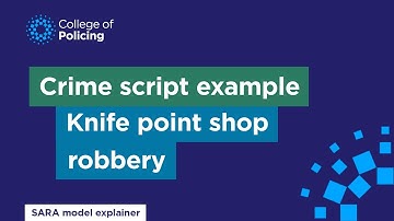 Crime script example | Video explainer 9 | Problem solving with the SARA model