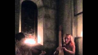 Harp, violin and voice improv
