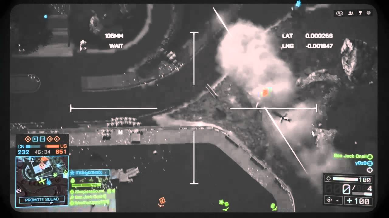 Battlefield 4 AC-130 Gunship VS Attack Chopper